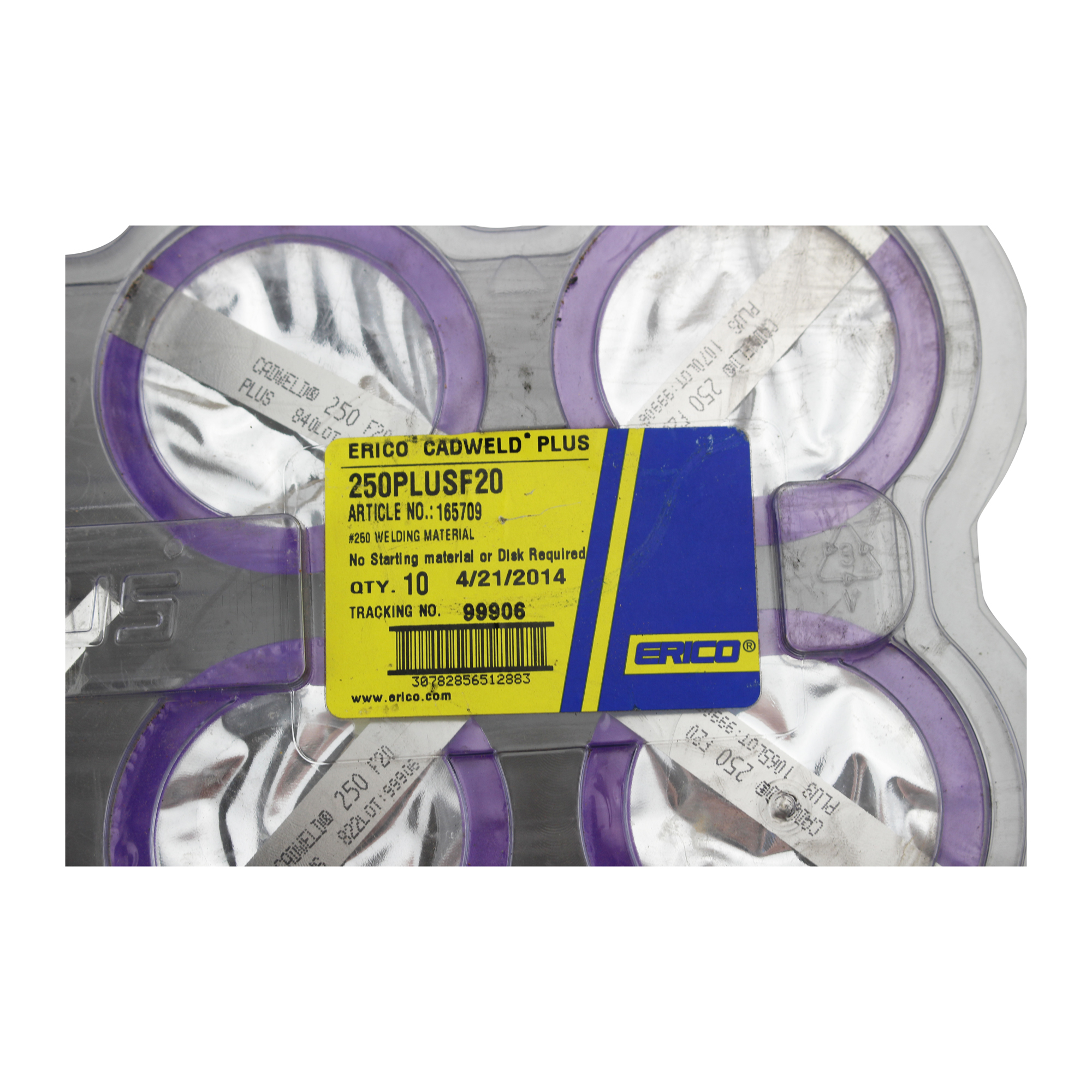 ERICO CADWELD PLUS 250PLUSF20 250 PLUS WELD METAL SHOT PURPLE LABEL 