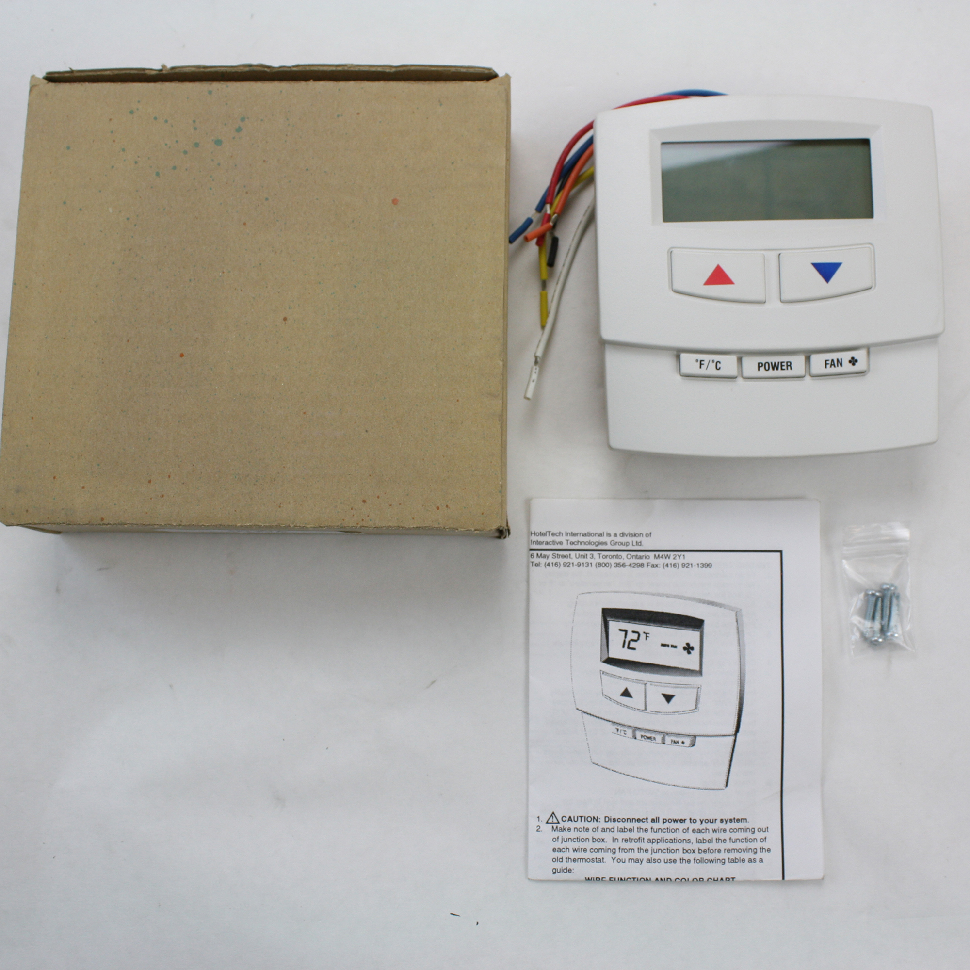HOTELTECH INTERNATIONAL HT24A WHITE OPTIMAX 24VAC DIGITAL THERMOSTAT eBay
