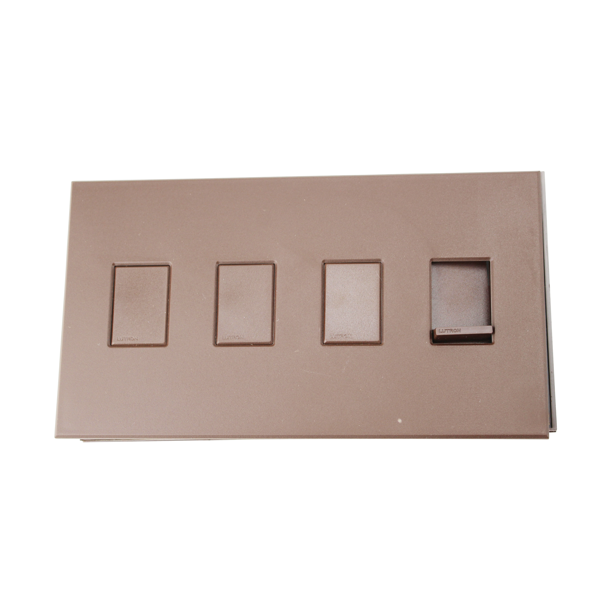 LUTRON NTKKKSFBBR NOVAT 4GANG DIMMER / SWITCH FACEPLATE, BROWN eBay
