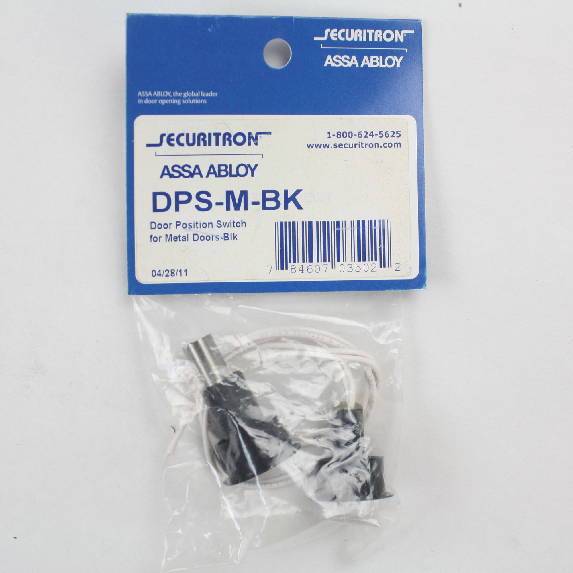 SECURITRON ASSA ABLOY DPSMBK BLACK DOOR POSITION SWITCH FOR METAL