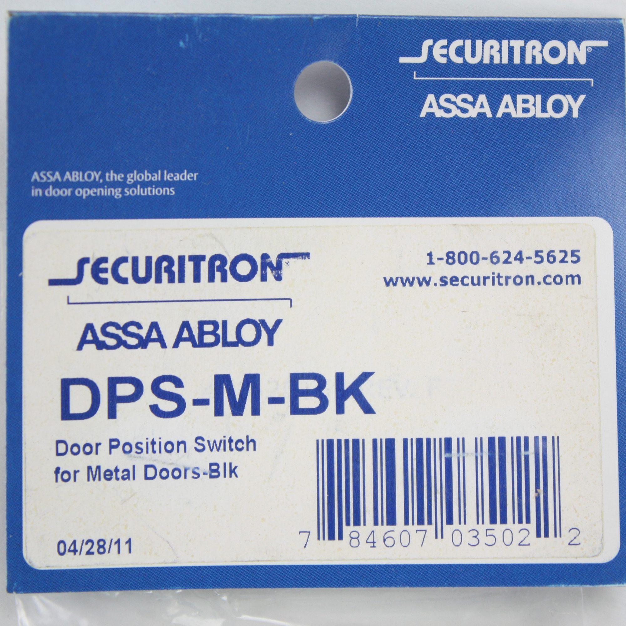 SECURITRON ASSA ABLOY DPSMBK BLACK DOOR POSITION SWITCH FOR METAL