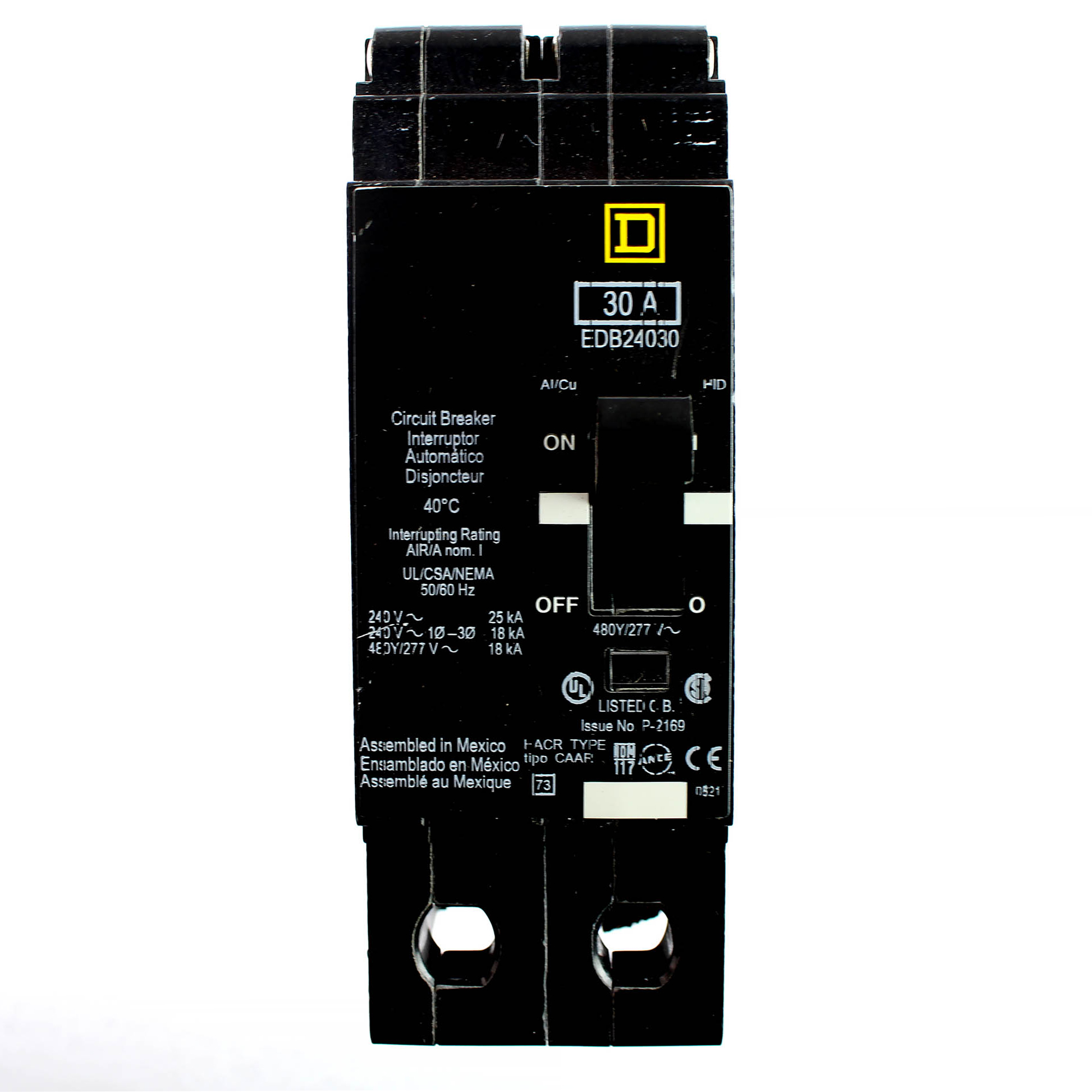 Square D Edb Edb Type Circuit Breaker Pole Y V