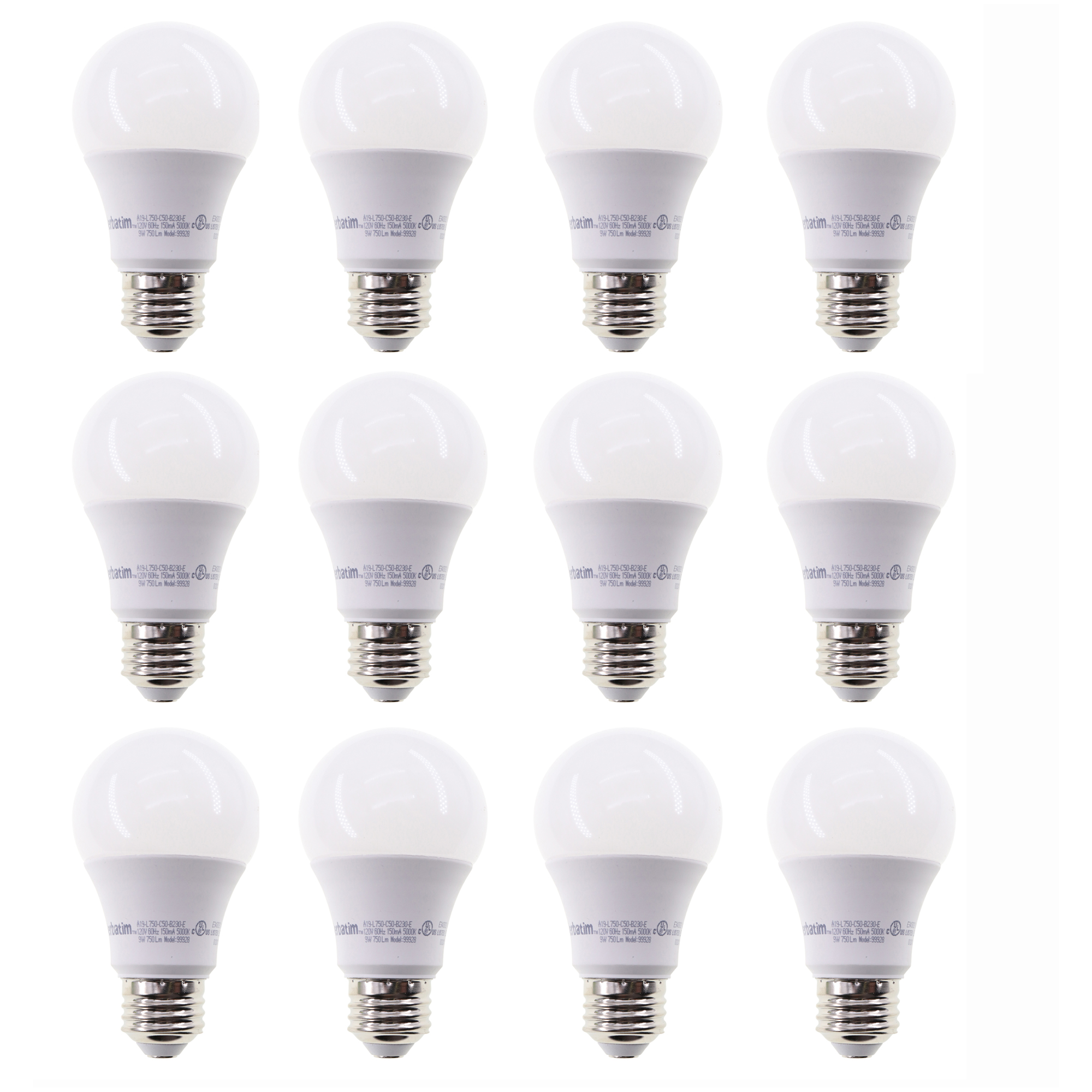 Verbatim VERBATIM 99940 DIMMABLE A19 LED LIGHT BULB, E26, 480LM, 6W