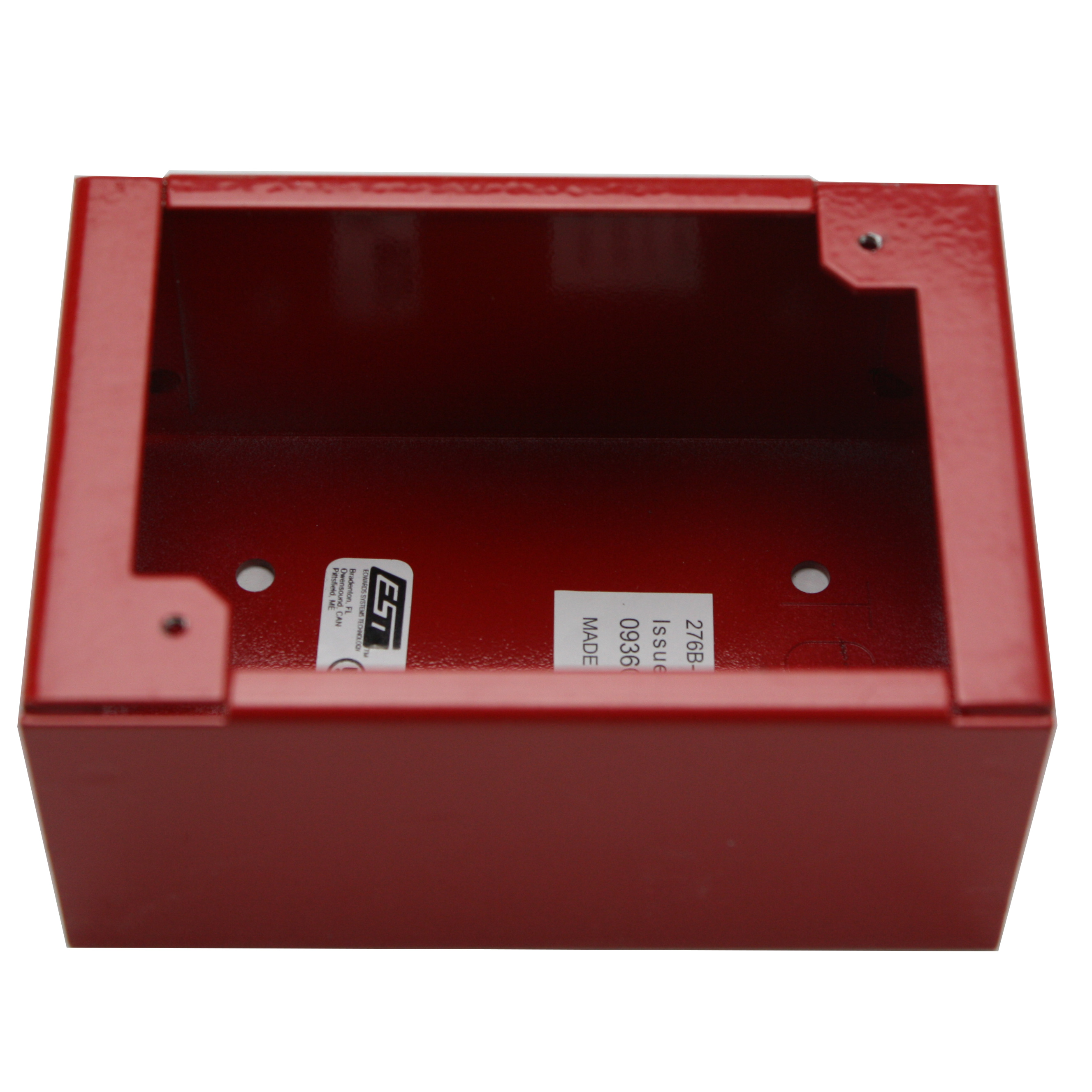 EST EDWARDS GE SECURITY 276B-RSB RED FIRE ALARM SURFACE MOUNT BACK BOX ...