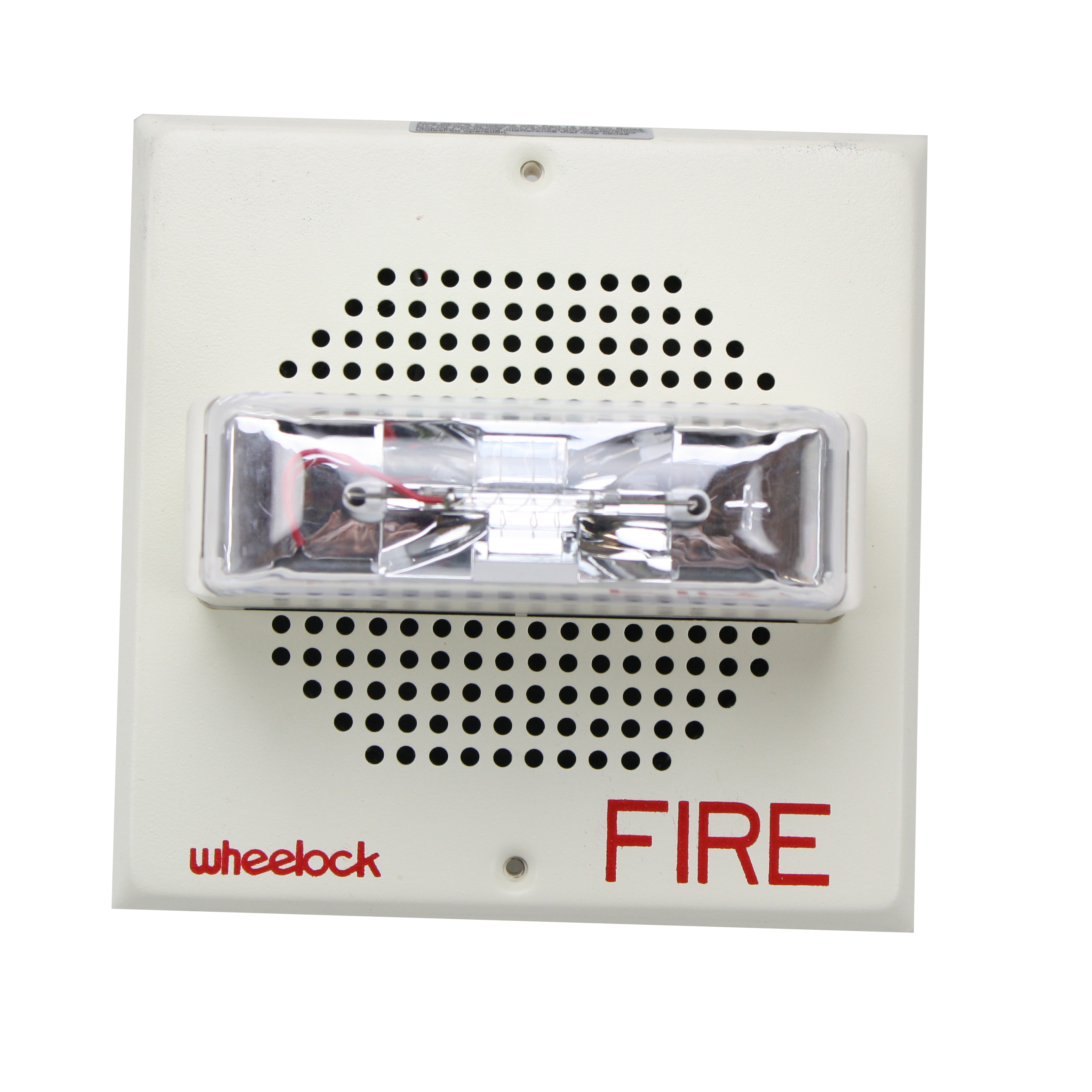 WHEELOCK E7024MCWFW WHITE WALL MOUNT FIRE ALARM SIGNAL SPEAKER STROBE